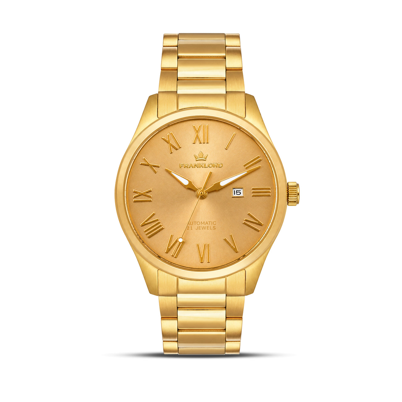 Franklord Maha Vastu Couple Watch Set – Gold Champagne His & Hers Automatic | Matching Pair