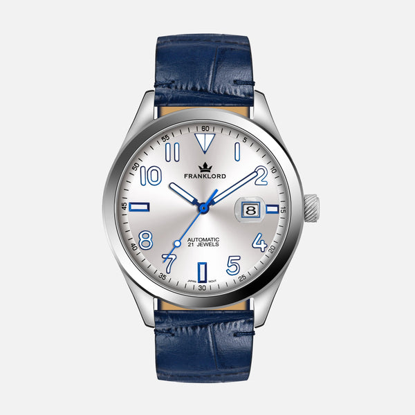 Franklord Regal Sapphire - Lunar Silver Luxury Automatic Watch