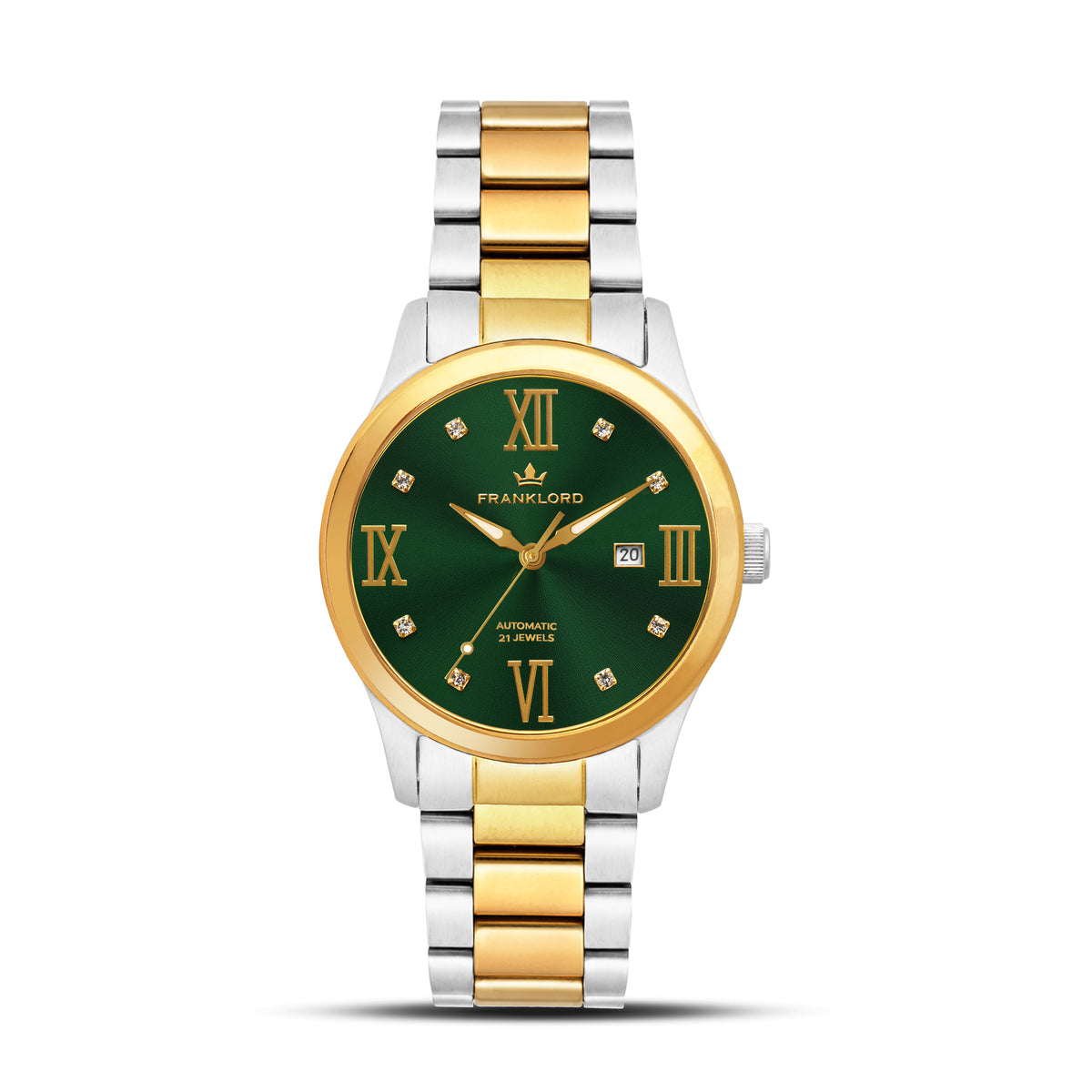 Franklord Regal Sapphire Ladies Automatic – Aurelia Emerald Dual-Tone