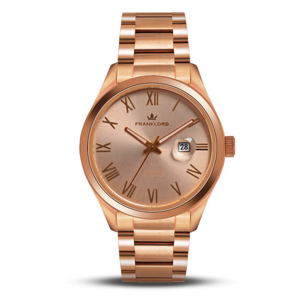Franklord Regal Sapphire Roman Rose Gold | Maha Vastu Timepiece of Growth & Balance