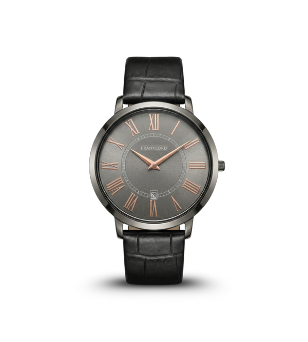 The Classic Roman Men's Watch - Graphite Rose