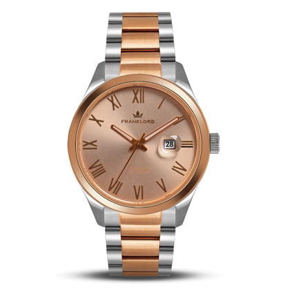 Franklord Regal Sapphire Roman Rose Two Tone | Maha Vastu Timepiece of Growth & Balance