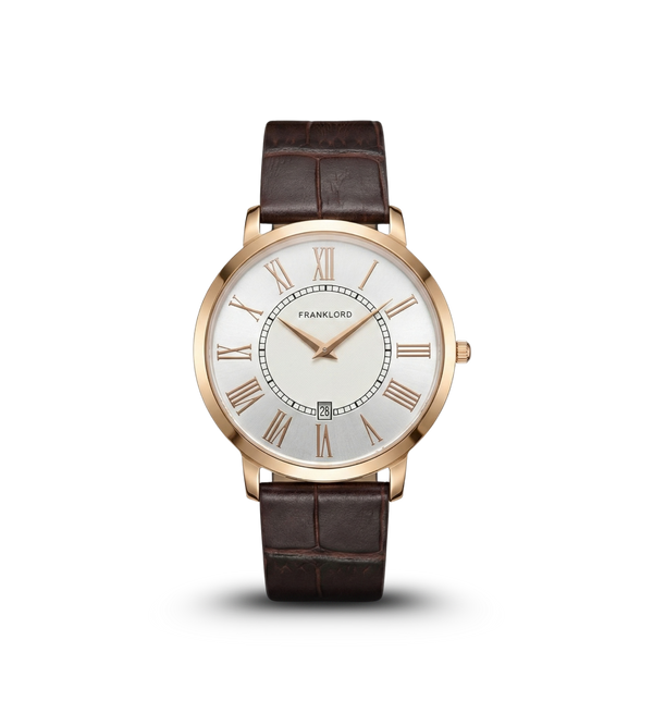 The Classic Roman Men's Watch - Ivory Gold