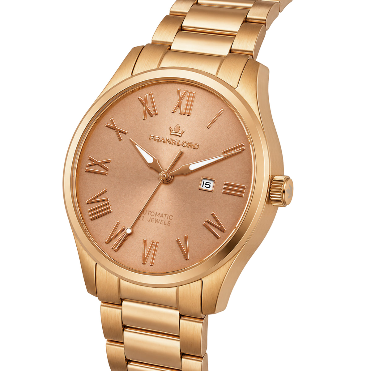 Franklord Maha Vastu Couple Watch Set – Rose Gold His & Hers Automatic | Matching Pair