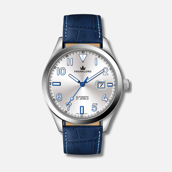 Franklord Regal Sapphire Signature - Lunar Ice Leather Luxury Automatic Watch