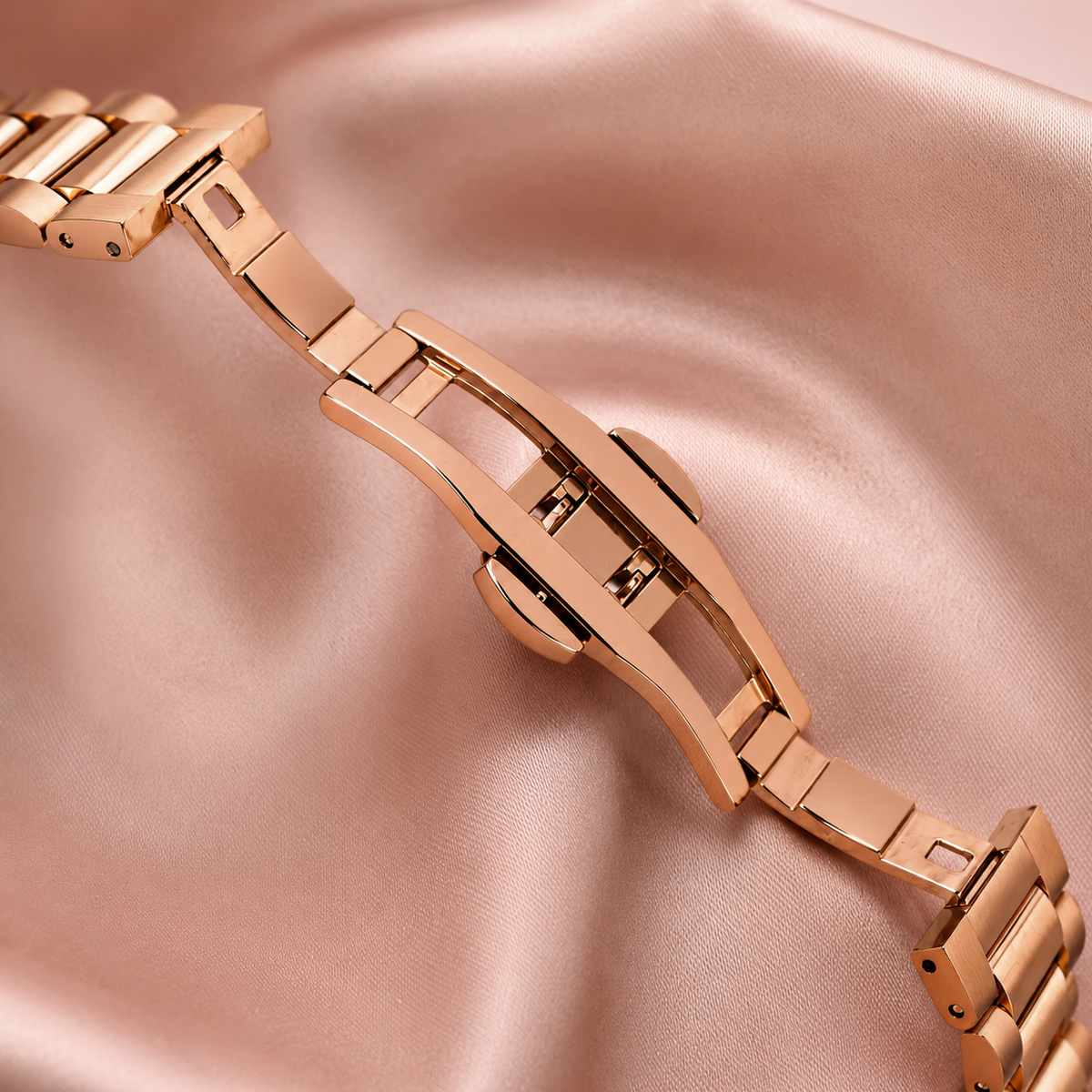 Franklord Ladies Maha Vastu Automatic – Rose Gold Blush Dial Watch for Women | 316L Steel