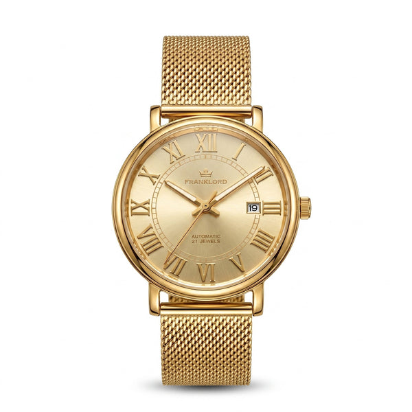Franklord Eternal Roman Automatic – Exclusive Gold Edition - Gold Dial