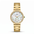 Franklord Callista Pearl | White Mother-of-Pearl Diamond Bezel Watch for Women