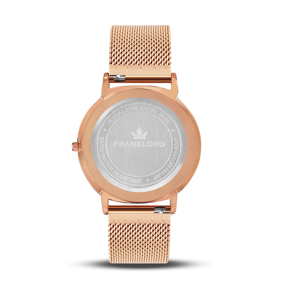 Franklord Classique Rose - Milanese Bracelet | Slim Men's Rose Gold Watch