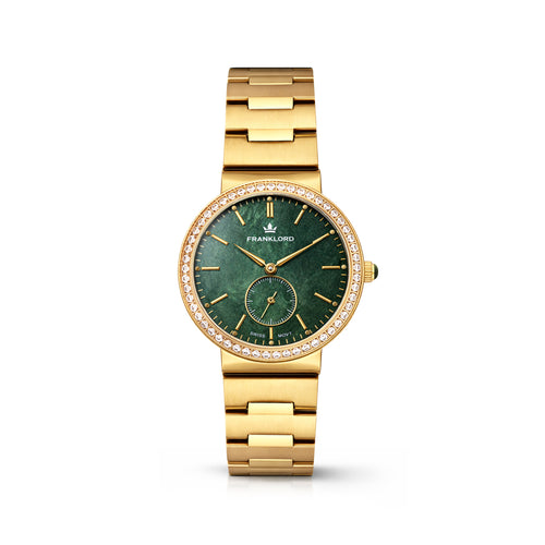 Franklord Callista Jade | Green Mother-of-Pearl Diamond Bezel Watch for Women - Franklord Watches