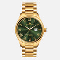 Franklord Regal Sapphire Roman Green in Gold | Maha Vastu-Inspired Timepiece for Prosperity