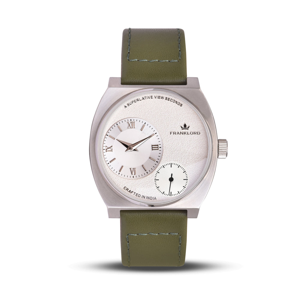 Franklord Eccentrica | Asymmetric Small Second Watch - The Ivory Sage