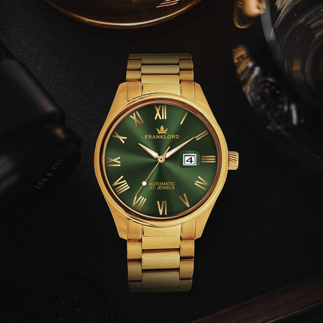Franklord Regal Sapphire Roman Green | Maha Vastu-Inspired Timepiece for Prosperity - Franklord Watches
