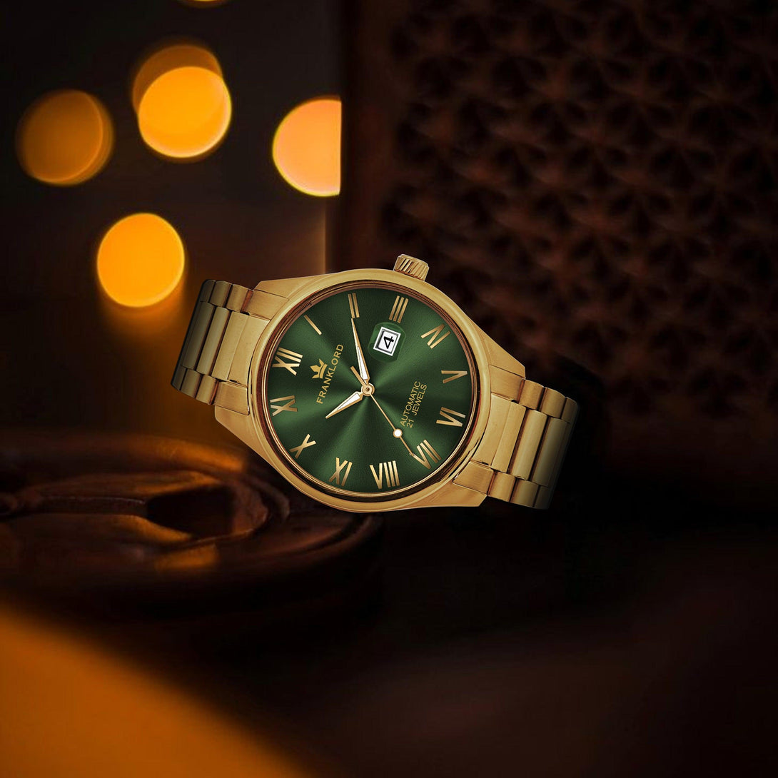 Franklord Regal Sapphire Roman Green | Maha Vastu-Inspired Timepiece for Prosperity - Franklord Watches