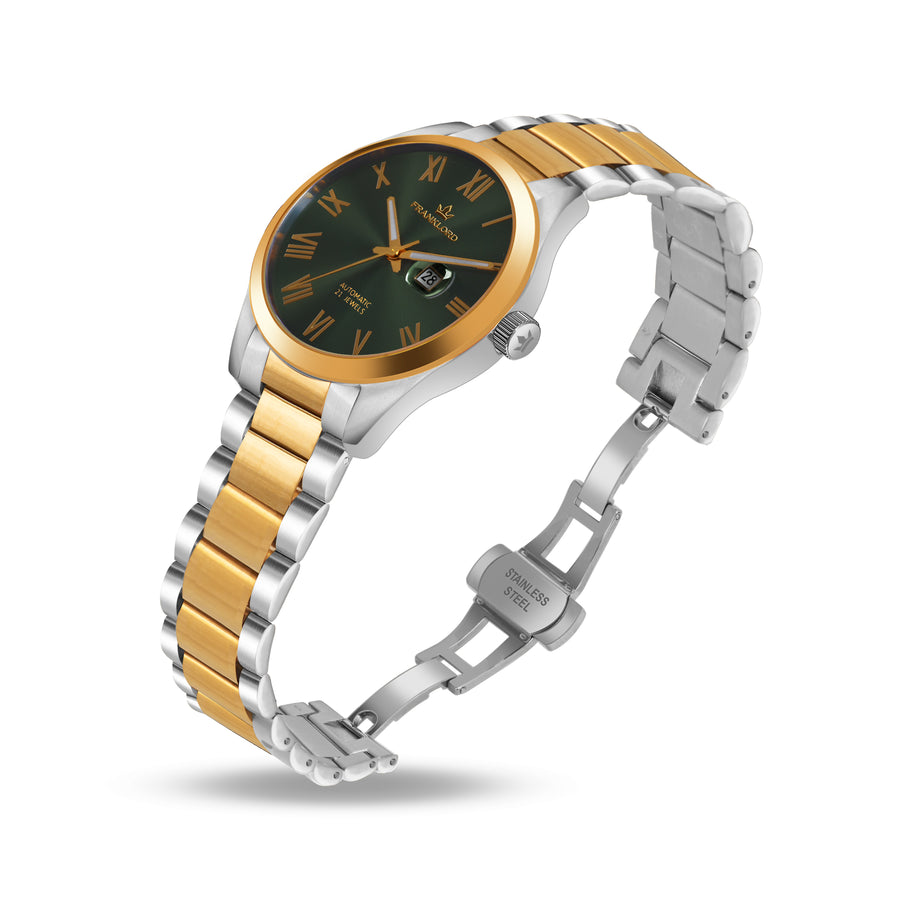 Franklord Regal Sapphire Roman Two Tone | Maha Vastu Timepiece of Growth & Balance