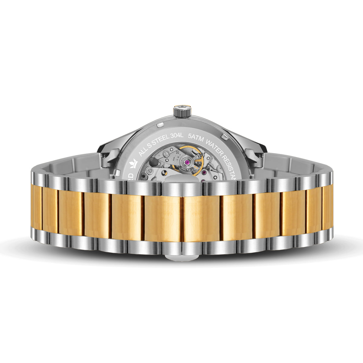 Franklord Regal Sapphire Roman White Two Tone | Maha Vastu Timepiece of Growth & Balance - Franklord Watches