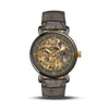Franklord Mechanis – Titanium Smoke | Skeleton Dial Leather Strap Automatic Watch