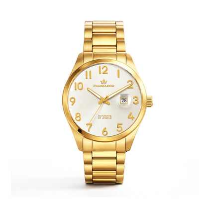 Franklord Maha Vastu Pearl White – White Dial Automatic Watch for Men