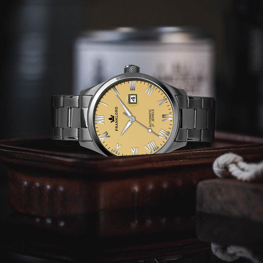 Franklord Regal Sapphire Roman Series - Sunburst Monarch Luxury Automatic Watch - Franklord Watches