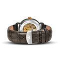 Franklord Mechanis – Titanium Smoke | Skeleton Dial Leather Strap Automatic Watch
