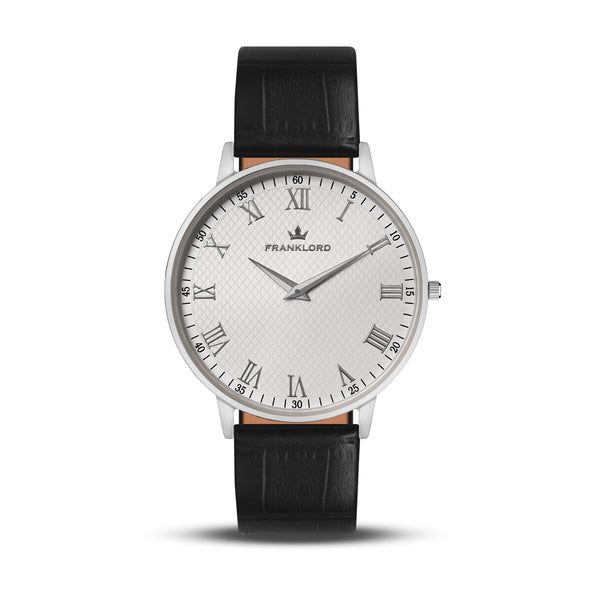 Franklord Classique Sterling - Leather Strap | Classic Silver Watch for Men