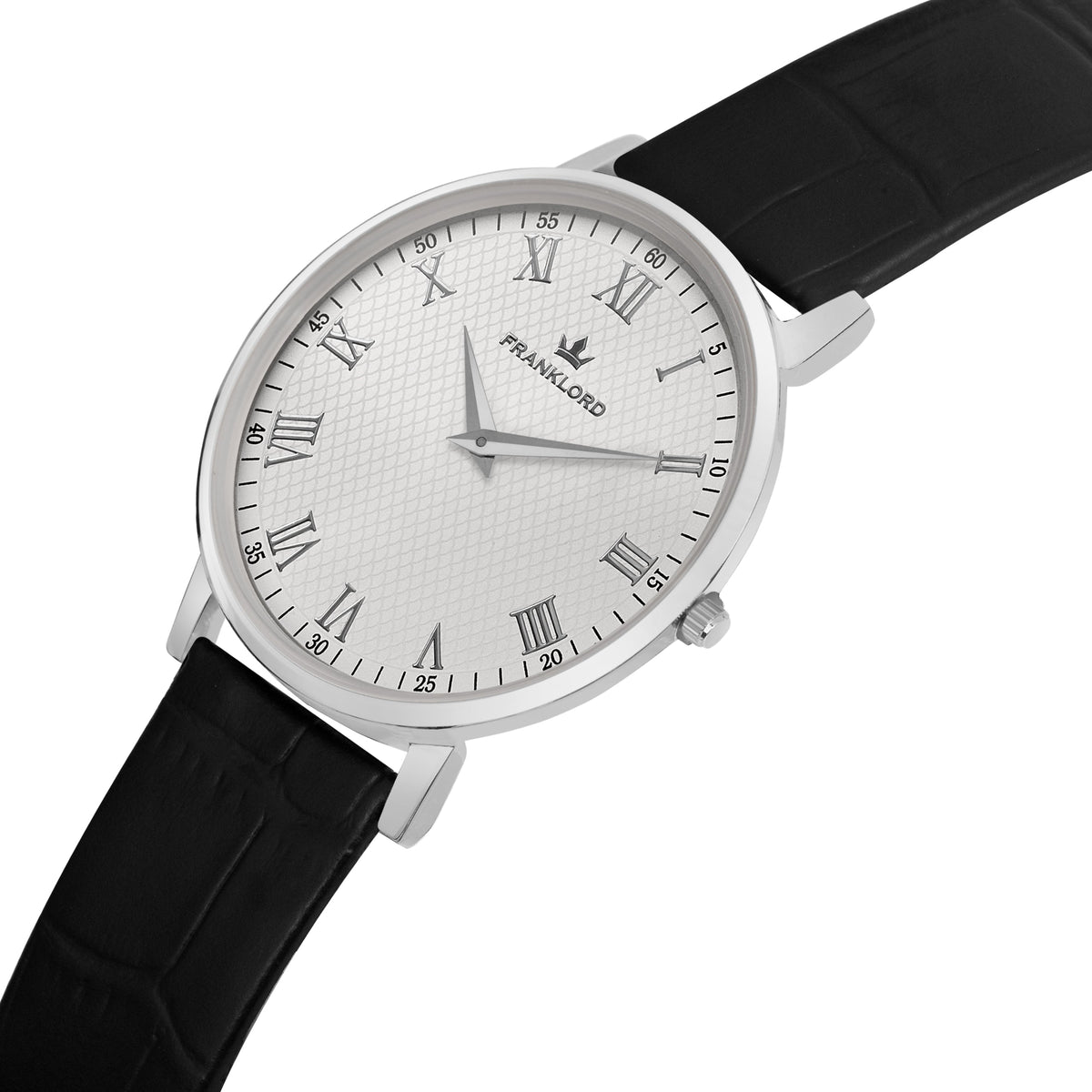 Franklord Classique Sterling - Leather Strap | Classic Silver Watch for Men