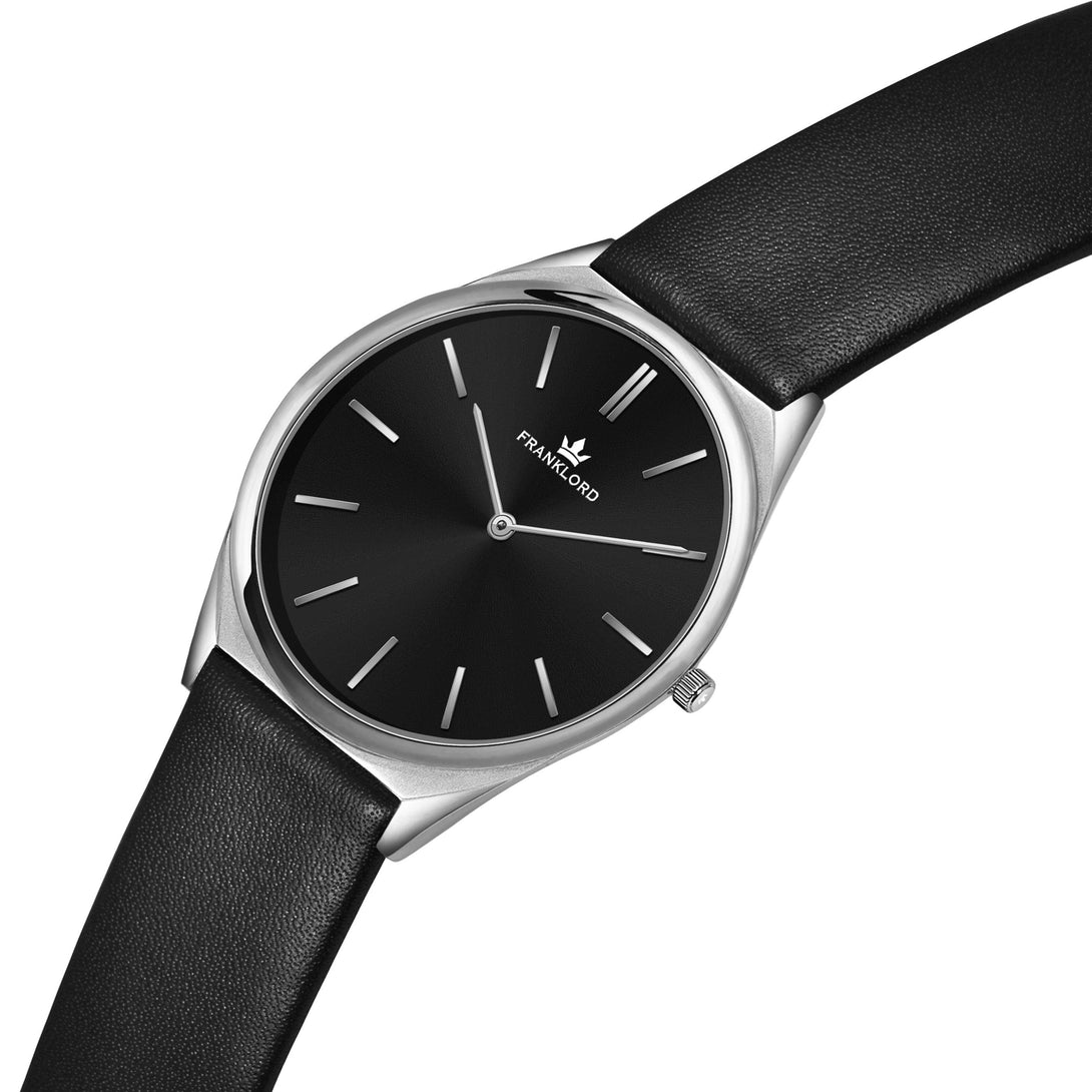 Franklord Swiss UltraThin Series - Black Carbon | 5mm Ultra-Slim Luxury Watch - Franklord Watches