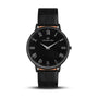 Franklord Classique Eclipse - Black Leather | All Black Men's Slim Watch