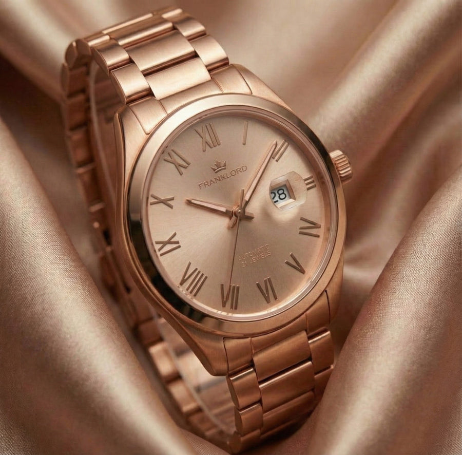 Franklord Regal Sapphire Roman Rose Gold | Maha Vastu Timepiece of Growth & Balance