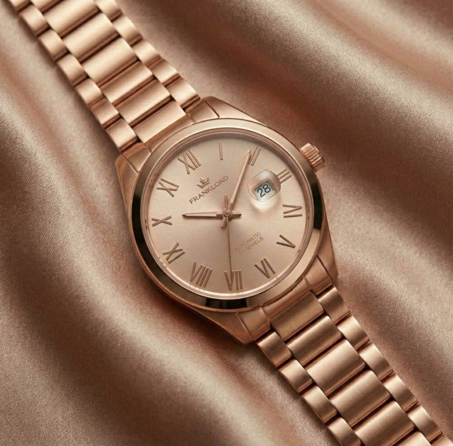 Franklord Regal Sapphire Roman Rose Gold | Maha Vastu Timepiece of Growth & Balance
