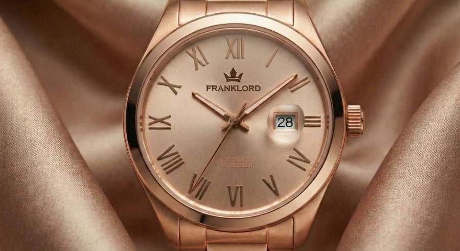 Franklord Regal Sapphire Roman Rose Gold | Maha Vastu Timepiece of Growth & Balance