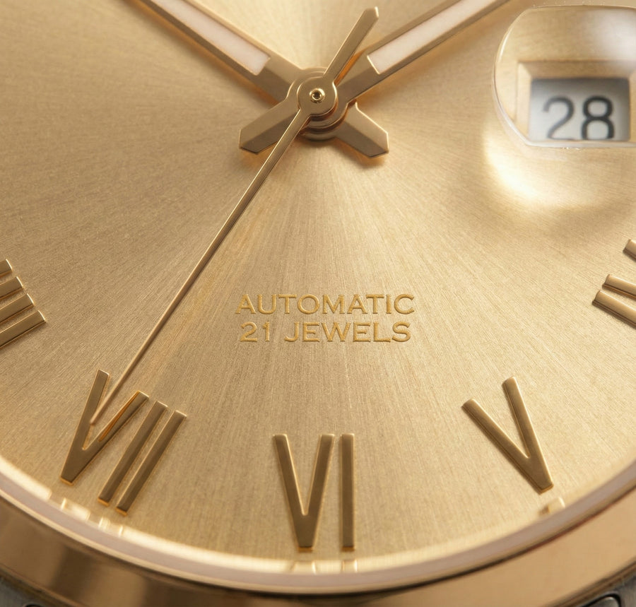 Franklord Regal Sapphire Roman Gold Two Tone | Maha Vastu Timepiece of Growth & Balance