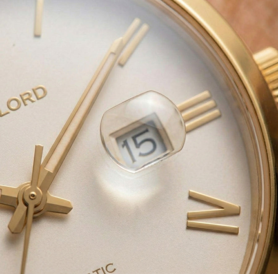 Franklord Regal Sapphire Roman White in Gold | Maha Vastu-Inspired Timepiece for Prosperity
