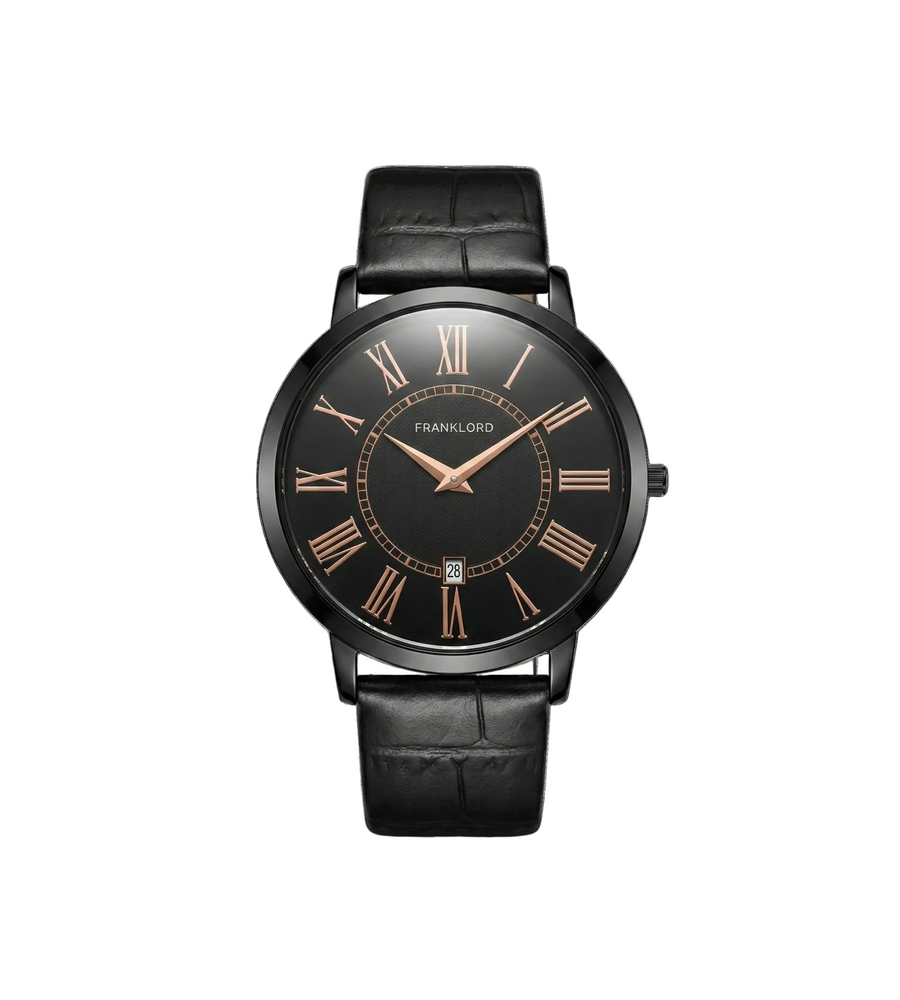 The Classic Roman Men's Watch - Obsidian Black