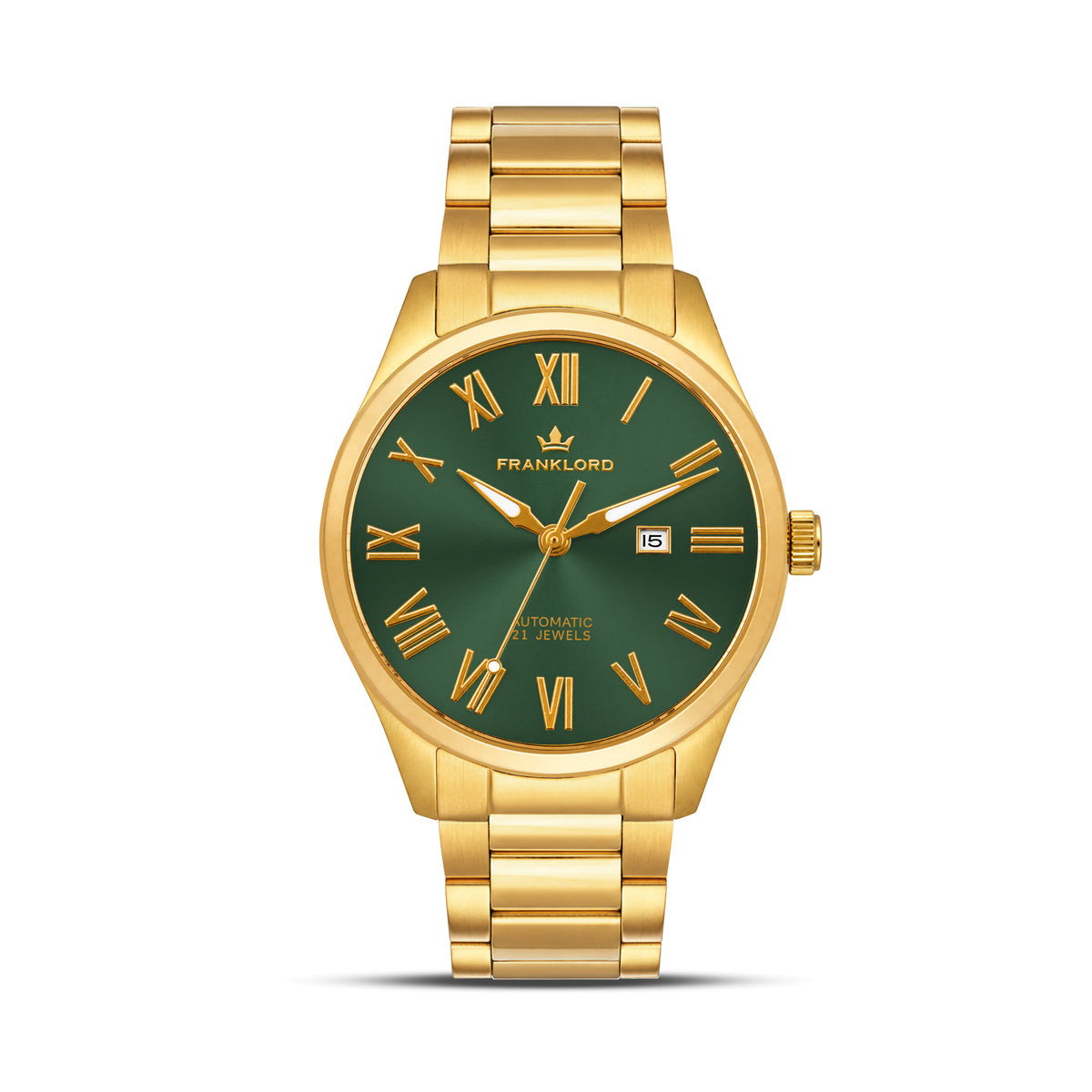 Franklord Maha Vastu Couple Watch Set – Gold Green His & Hers Automatic | Matching Pair
