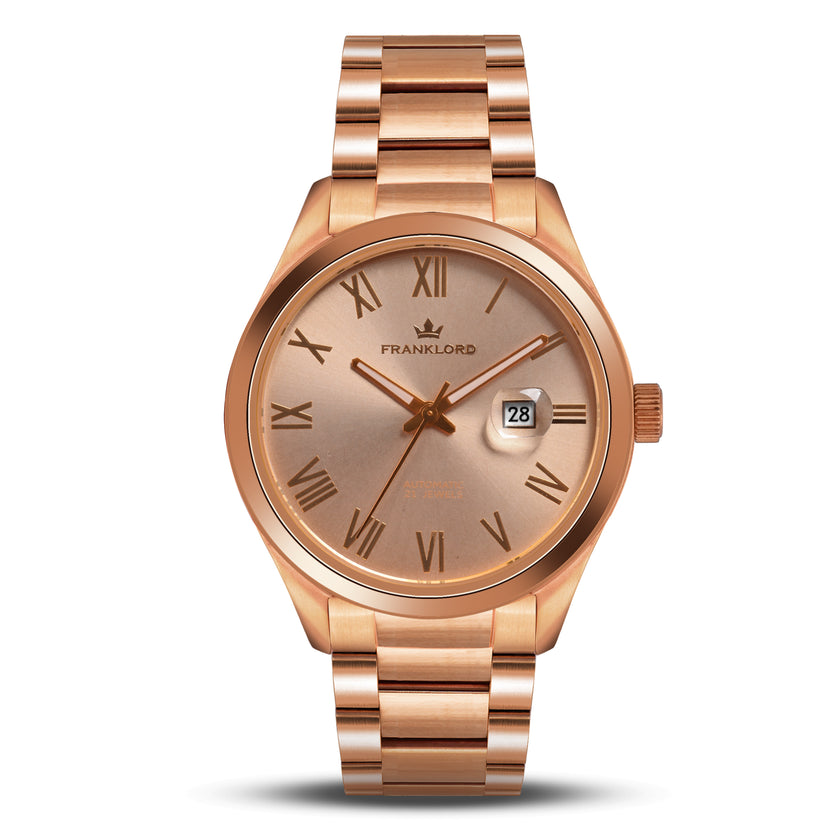 Franklord Regal Sapphire Roman Rose Gold | Maha Vastu Timepiece of Growth & Balance — an auspicious gift
