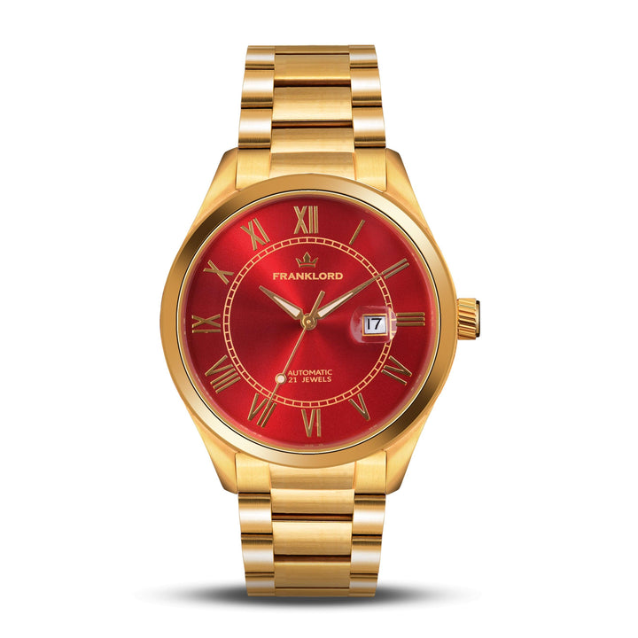 Franklord Regal Sapphire Roman Red | Maha Vastu Timepiece of Energy & Attraction - Franklord Watches