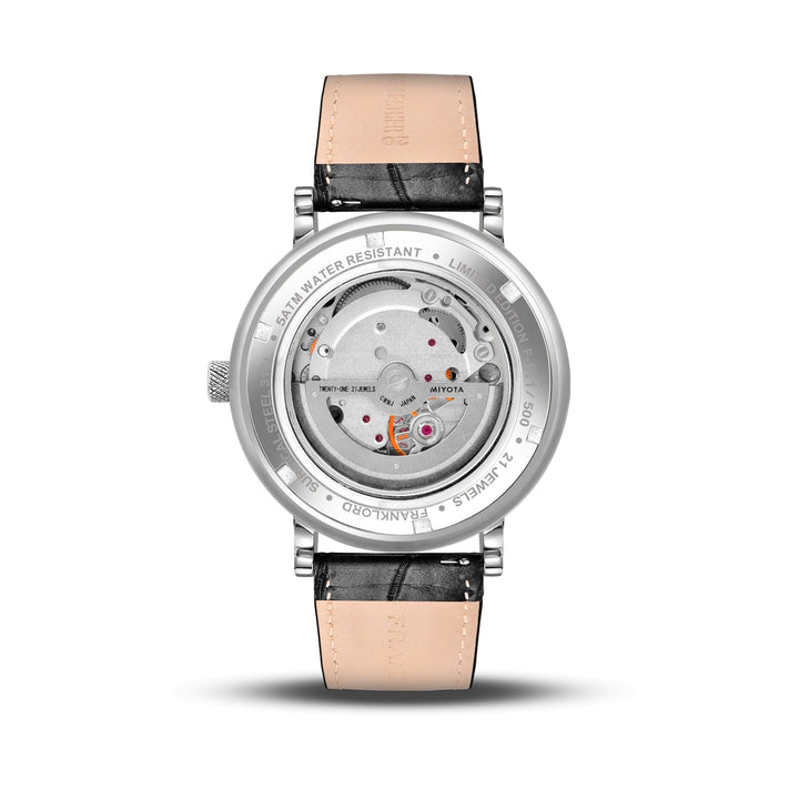 Franklord Heritage Open Heart – Silver Virtue | Classic Silver Dial Automatic Watch for Men - Franklord Watches