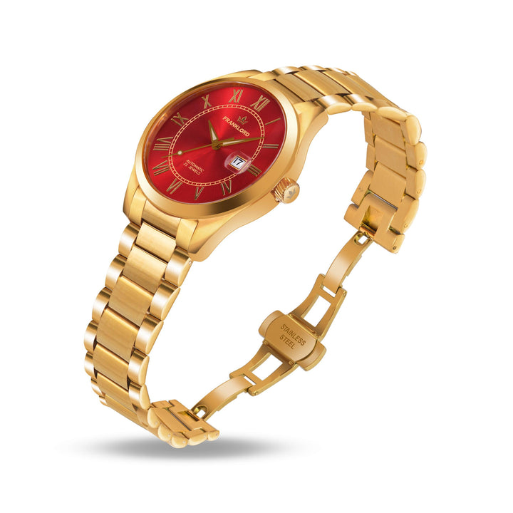 Franklord Regal Sapphire Roman Red | Maha Vastu Timepiece of Energy & Attraction - Franklord Watches