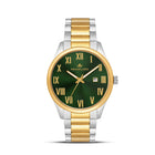 Franklord Regal Sapphire Roman Gold Two-Tone Automatic Watch – Emerald Harmony