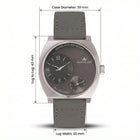 Franklord Eccentrica | Asymmetric Small Second Watch - The Graphite Stealth