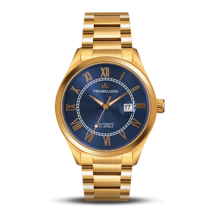 Franklord Regal Sapphire Roman Blue | Maha Vastu-Inspired Timepiece for Vision & Power