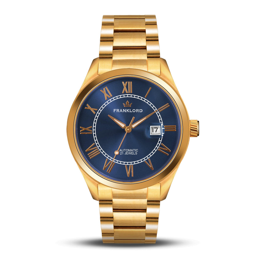 Franklord Regal Sapphire Roman Blue | Maha Vastu-Inspired Timepiece for Vision & Power gift presentation