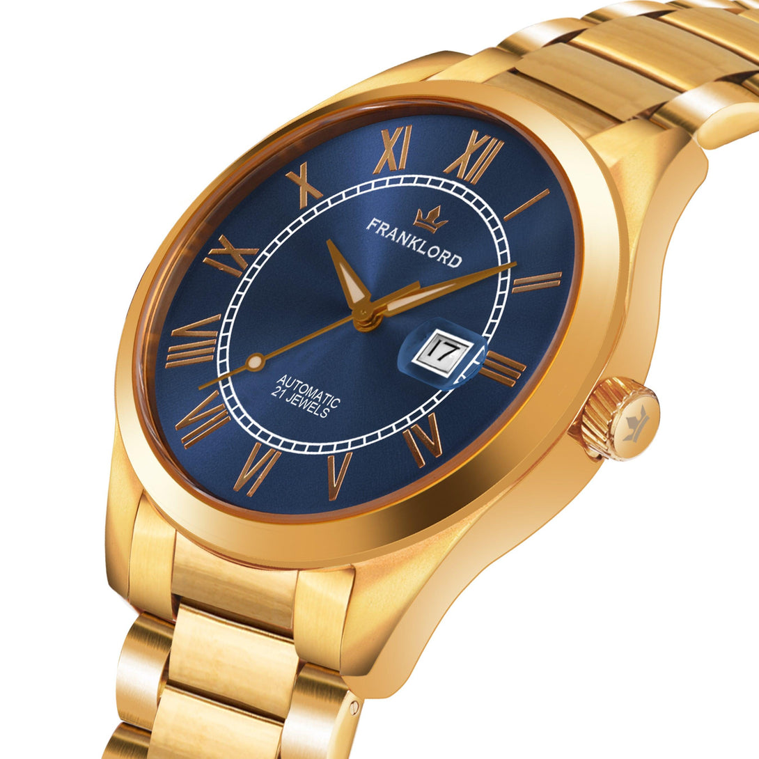 Franklord Regal Sapphire Roman Blue | Maha Vastu-Inspired Timepiece for Vision & Power - Franklord Watches