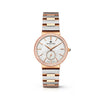 Franklord Callista Rose | White Mother-of-Pearl Two-Tone Diamond Bezel Watch for Women
