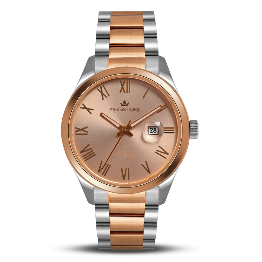 Franklord Regal Sapphire Roman Rose Two Tone | Maha Vastu Timepiece of Growth & Balance — an auspicious gift