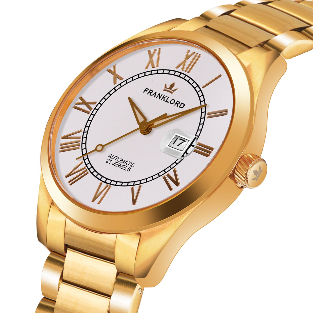Franklord Regal Sapphire Roman White | Maha Vastu-Inspired Timepiece for Prosperity - Franklord Watches