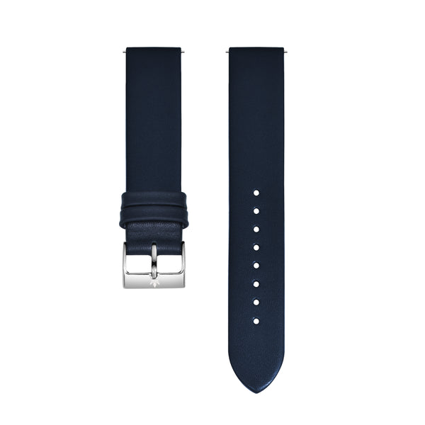 Franklord Navy Blue 20mm Genuine Leather Watch Strap – Minimalist Premium Quick Release Band
