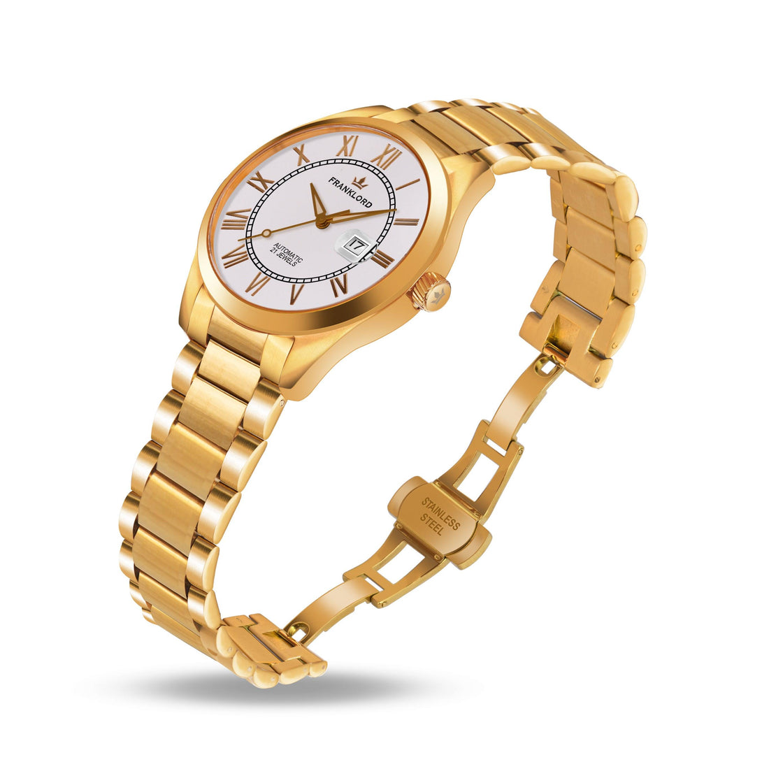 Franklord Regal Sapphire Roman White | Maha Vastu-Inspired Timepiece for Prosperity - Franklord Watches