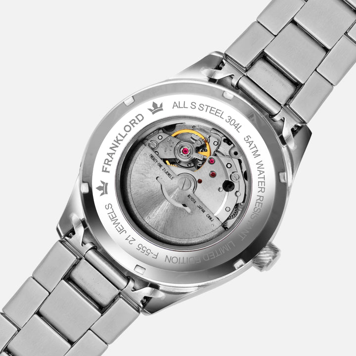 Franklord Regal Sapphire Roman - Wine Red | Luxury Automatic Watch - Franklord Watches